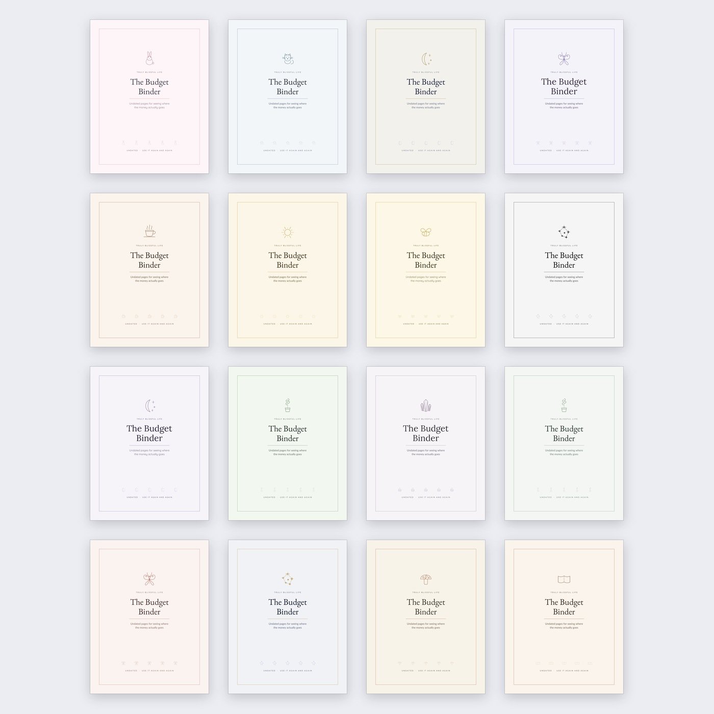 Budget Binder — Printable Undated Budget & Debt Tracker, 32 Pages