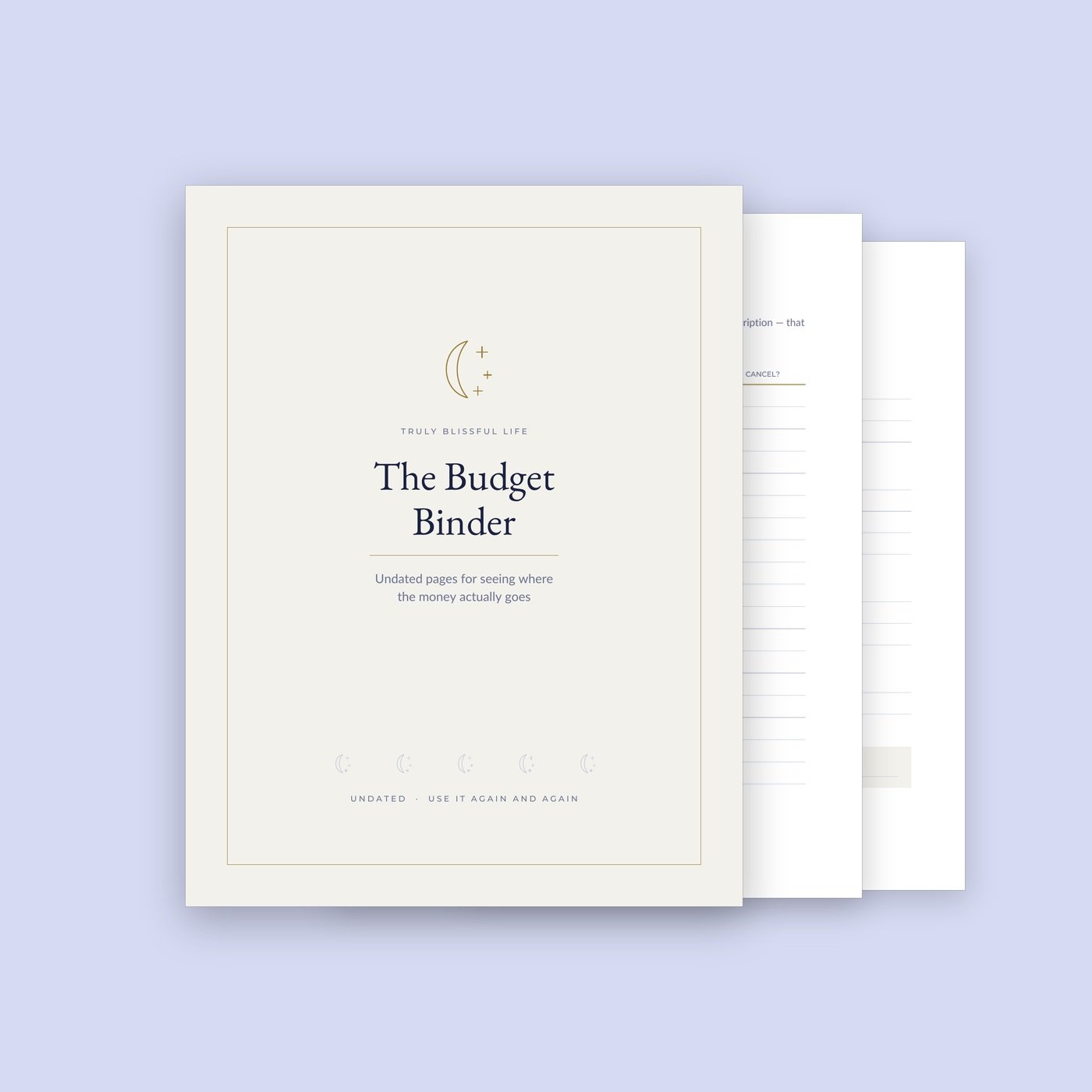Budget Binder — Printable Undated Budget & Debt Tracker, 32 Pages - Image 2
