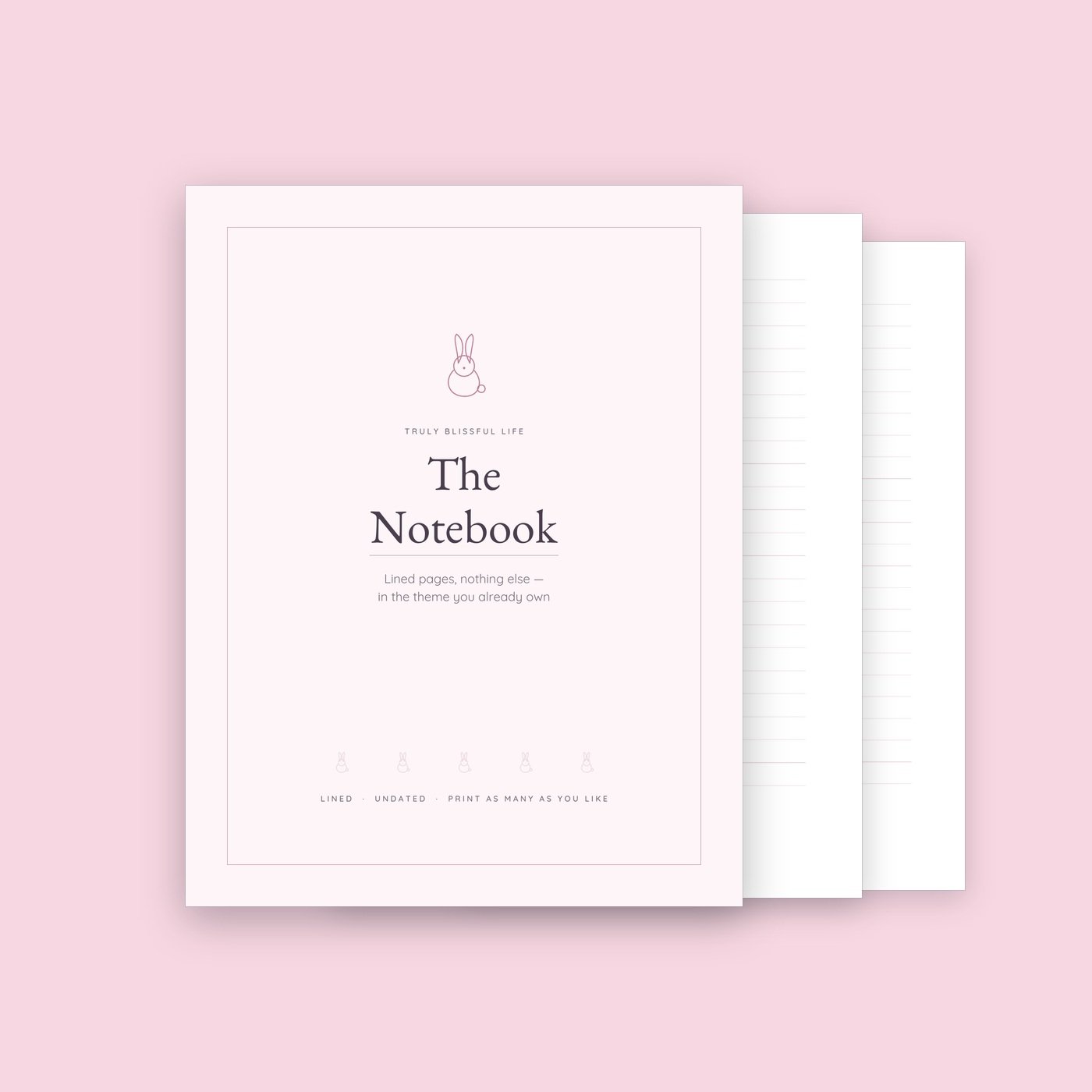 The Notebook — Printable Lined Journal Pages, 40 Pages - Image 4