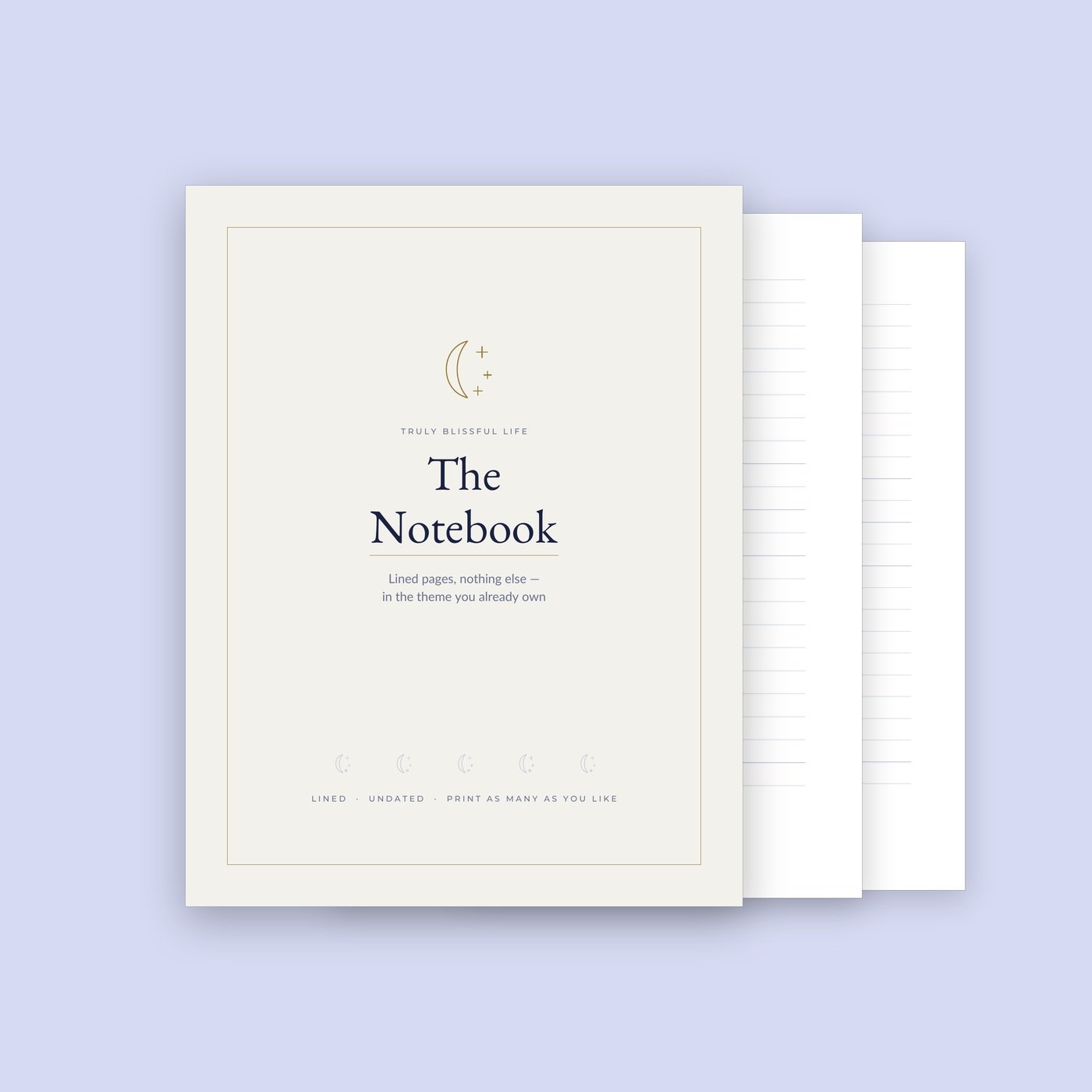 The Notebook — Printable Lined Journal Pages, 40 Pages - Image 2
