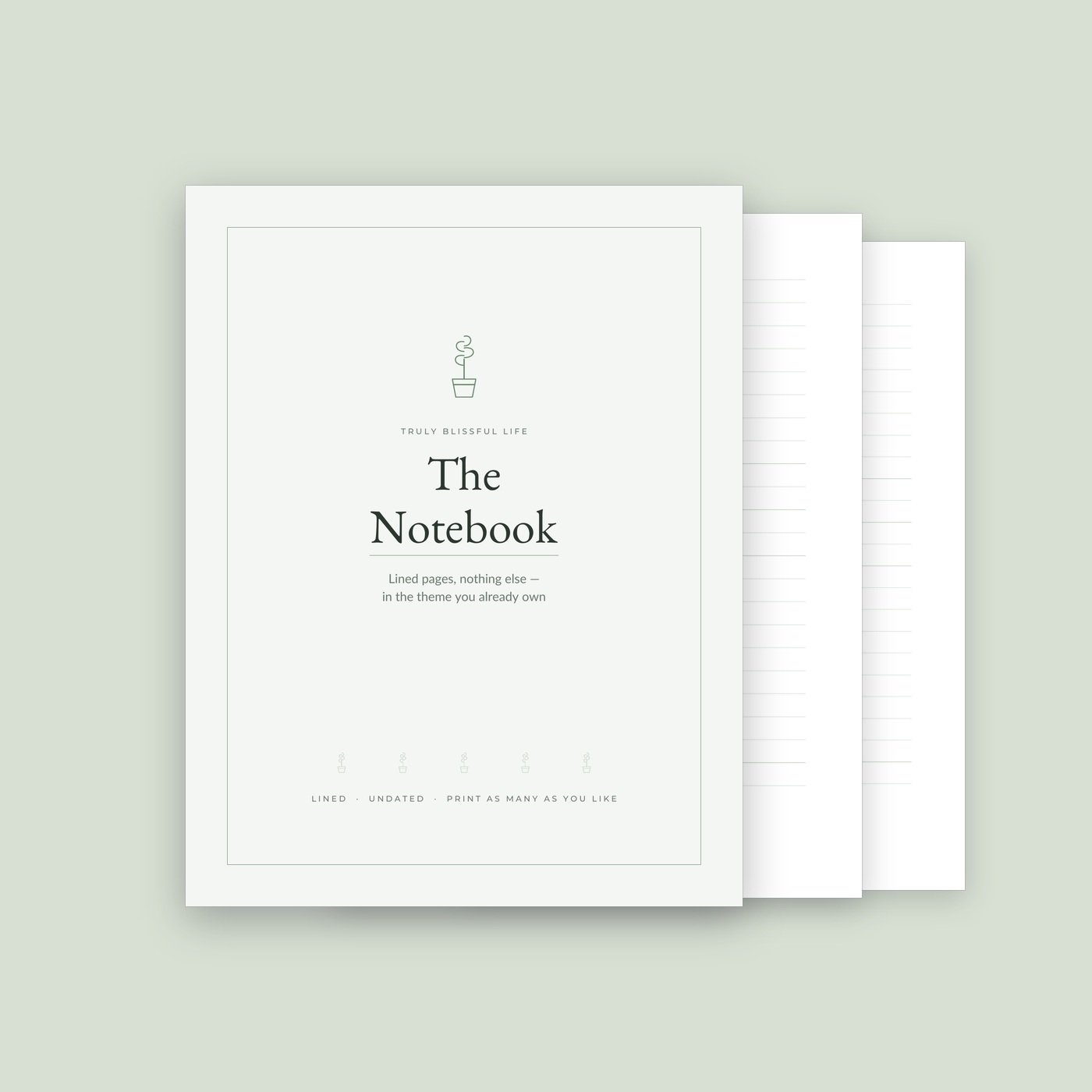 The Notebook — Printable Lined Journal Pages, 40 Pages - Image 3