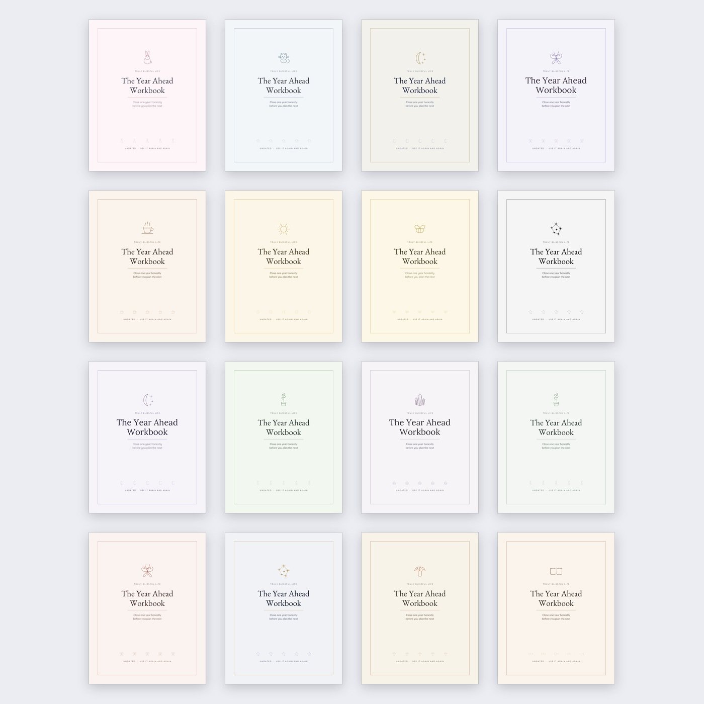 Year Ahead Workbook — Printable Year in Review & Planning, 23 Pages