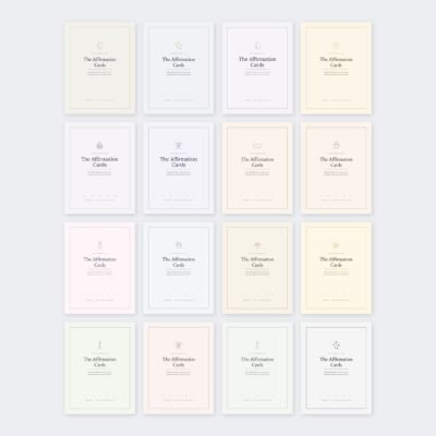 The Affirmation Cards — Printable Cut-Out Affirmation Cards & 30-Day Tracker, 17 Pages